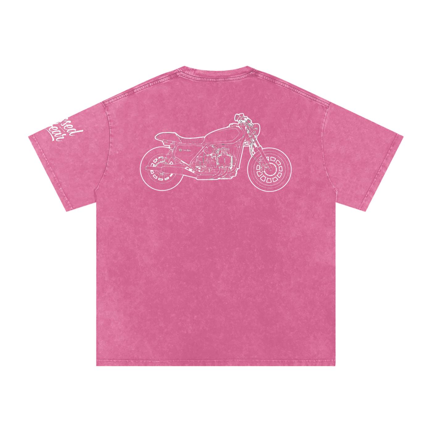 Vintage Café Racer Back  Oversized Cotton T-Shirt