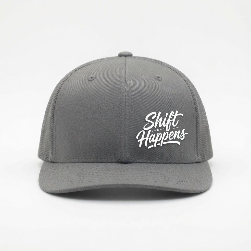 Shift Happens Retro High Profile Trucker Cap
