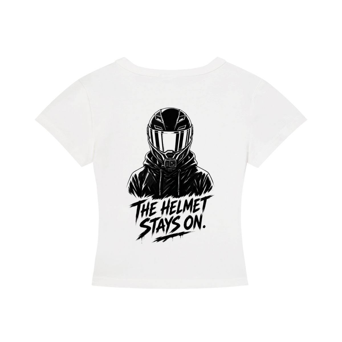 M2G BIKETOK Women's Cropped T-Shirt Phantom White