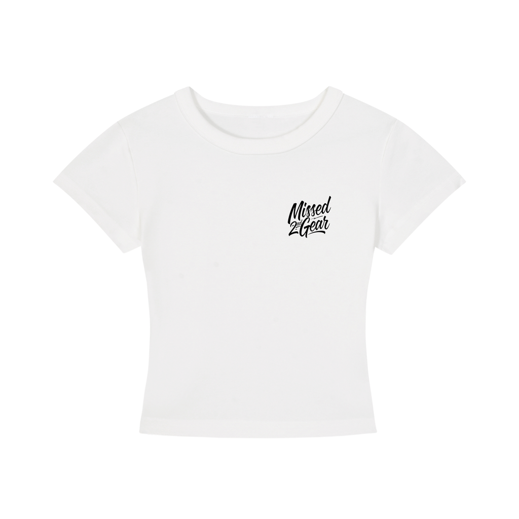 M2G BIKETOK Women's Cropped T-Shirt Phantom White