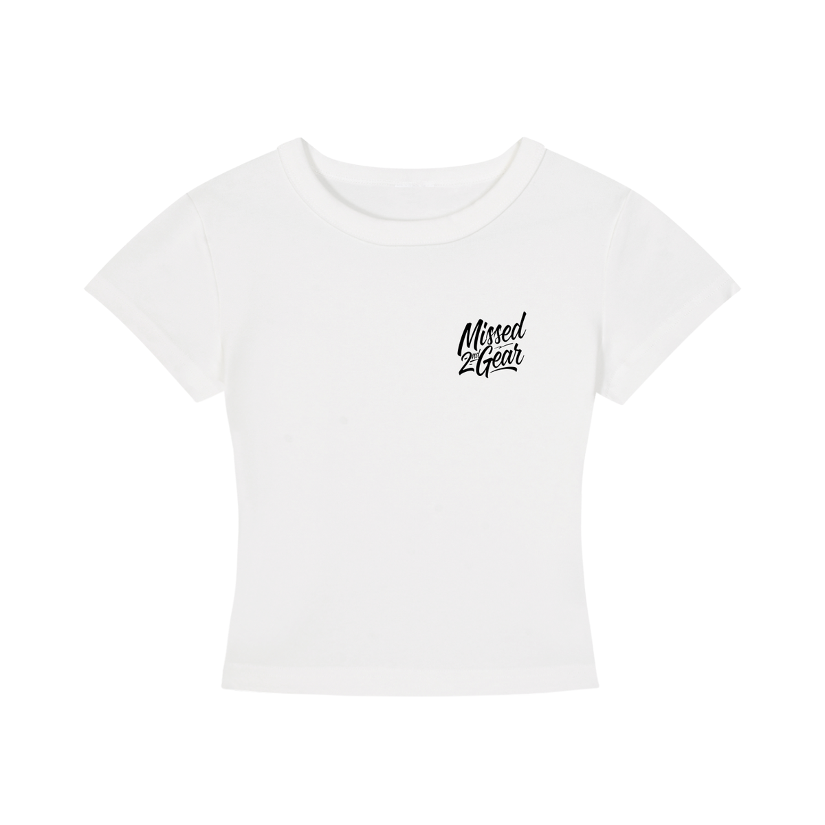 M2G BIKETOK Women's Cropped T-Shirt Phantom White