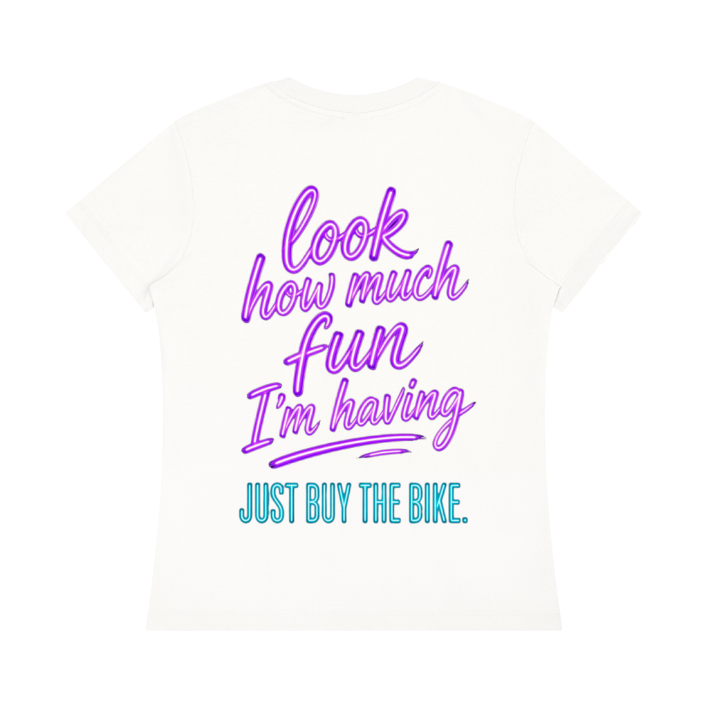 'JUST BUY THE BIKE' Women's Regular Fit Crewneck T-Shirt