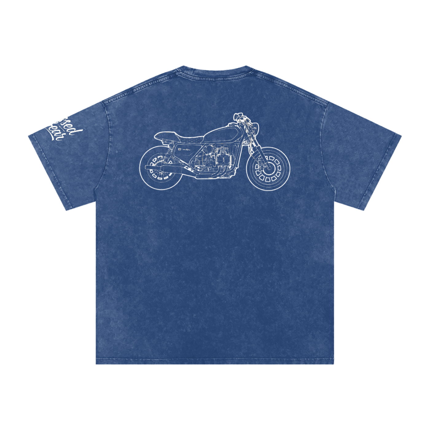 Vintage Café Racer Back  Oversized Cotton T-Shirt