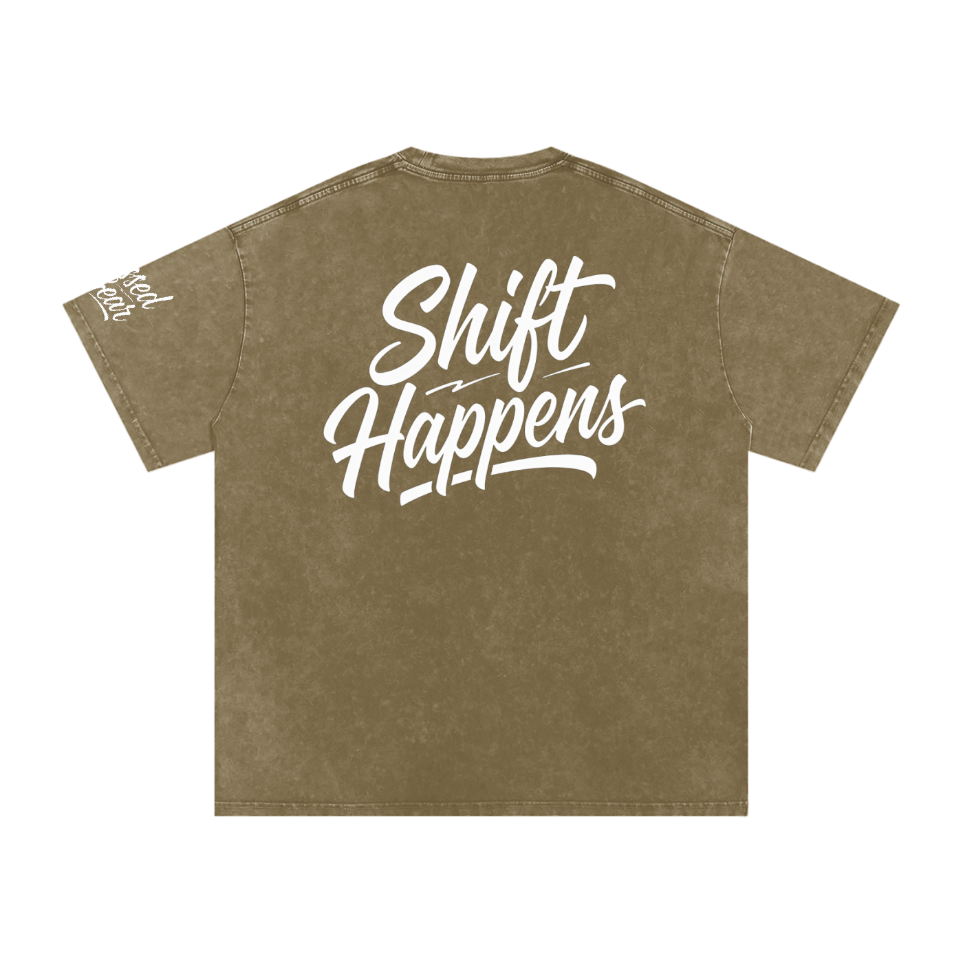 Shift Happens Back Oversized Cotton T-Shirt