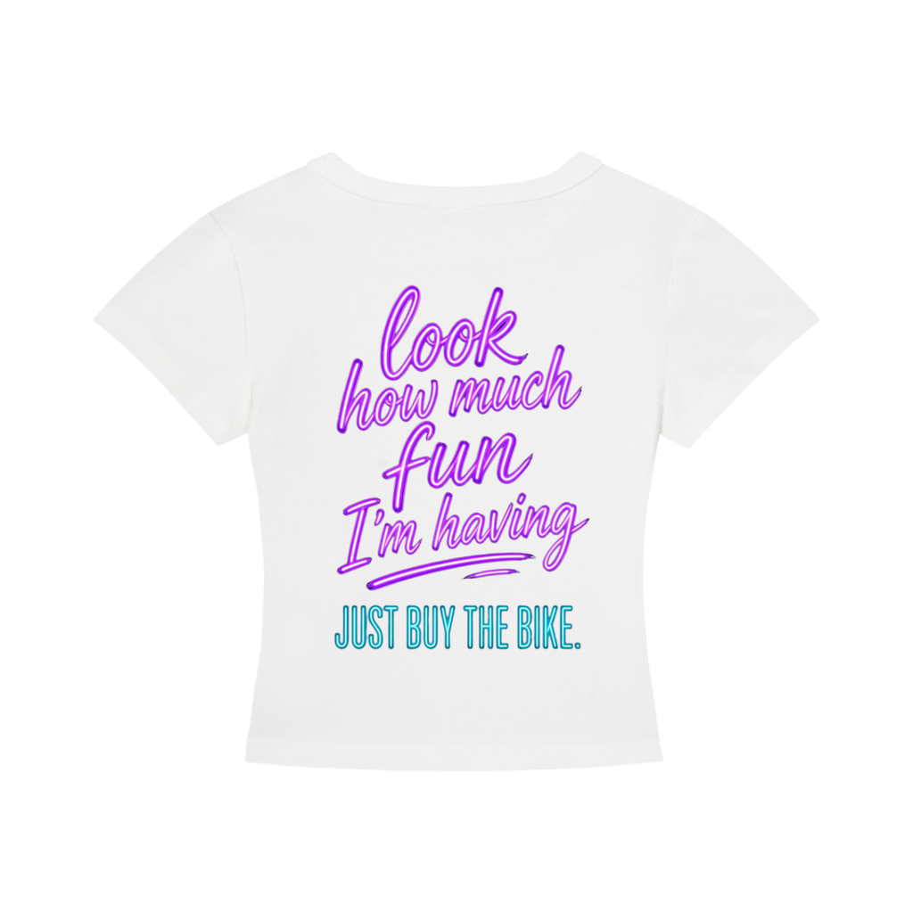 'JUST BUY THE BIKE' Women's Cropped T-Shirt