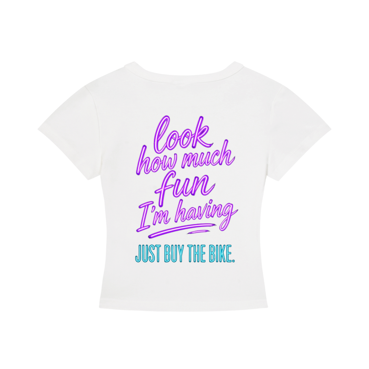 'JUST BUY THE BIKE' Women's Cropped T-Shirt