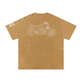 Vintage Café Racer Back  Oversized Cotton T-Shirt