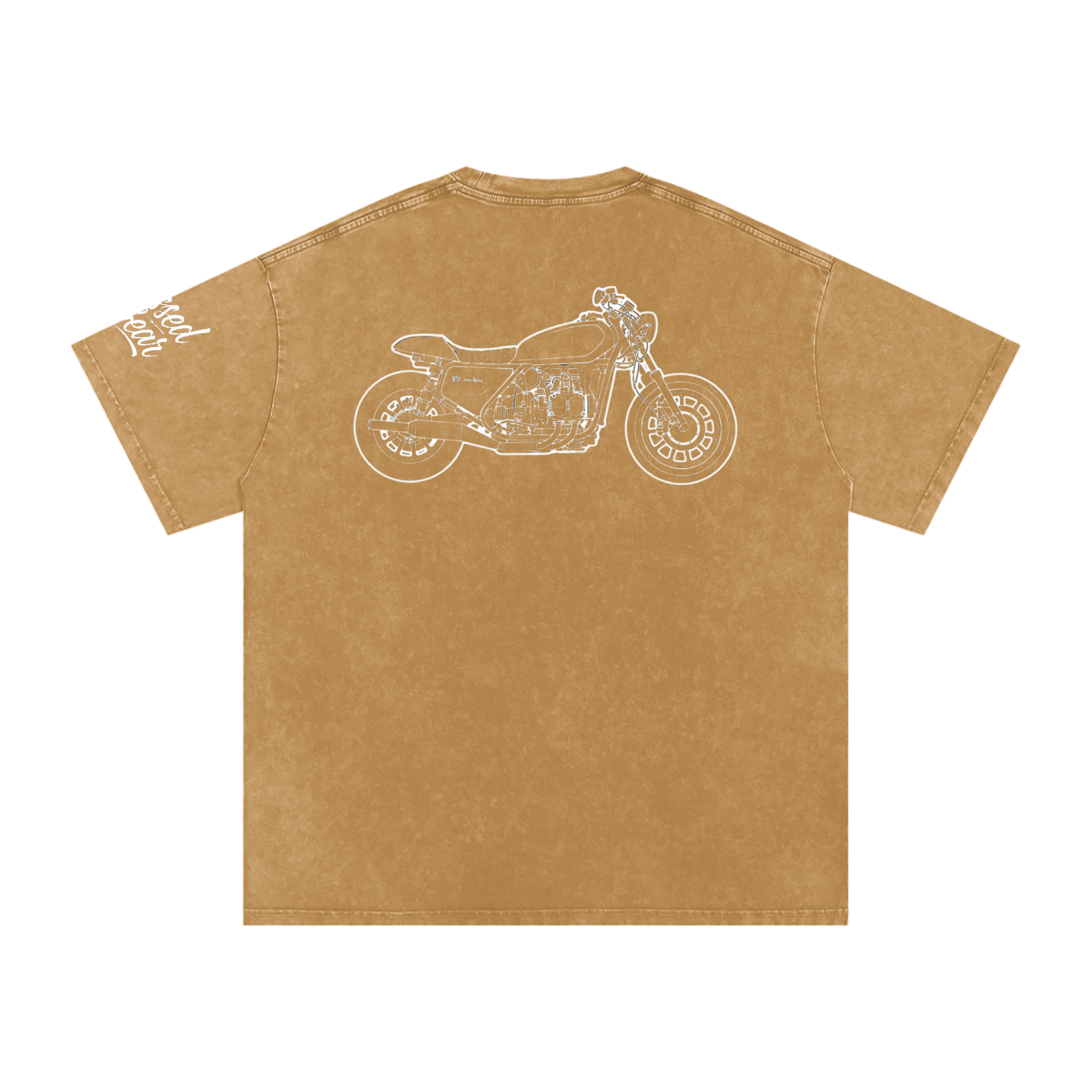 Vintage Café Racer Back  Oversized Cotton T-Shirt