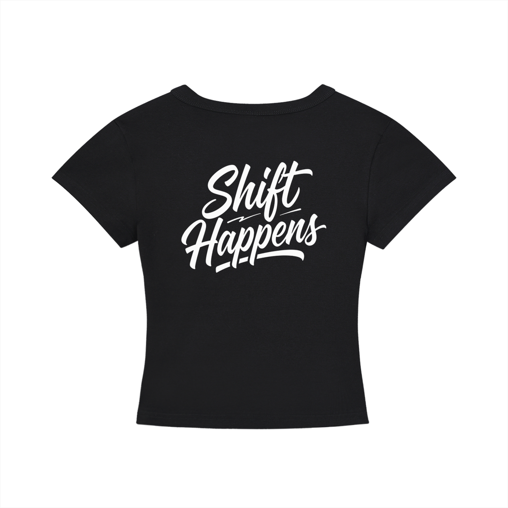 Shift Happens Women's Cropped T-Shirt
