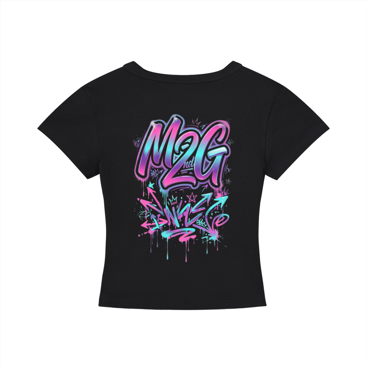 M2G Graffiti Women's Cropped T-Shirt