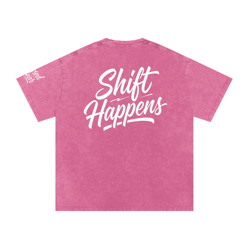 Shift Happens Back Oversized Cotton T-Shirt