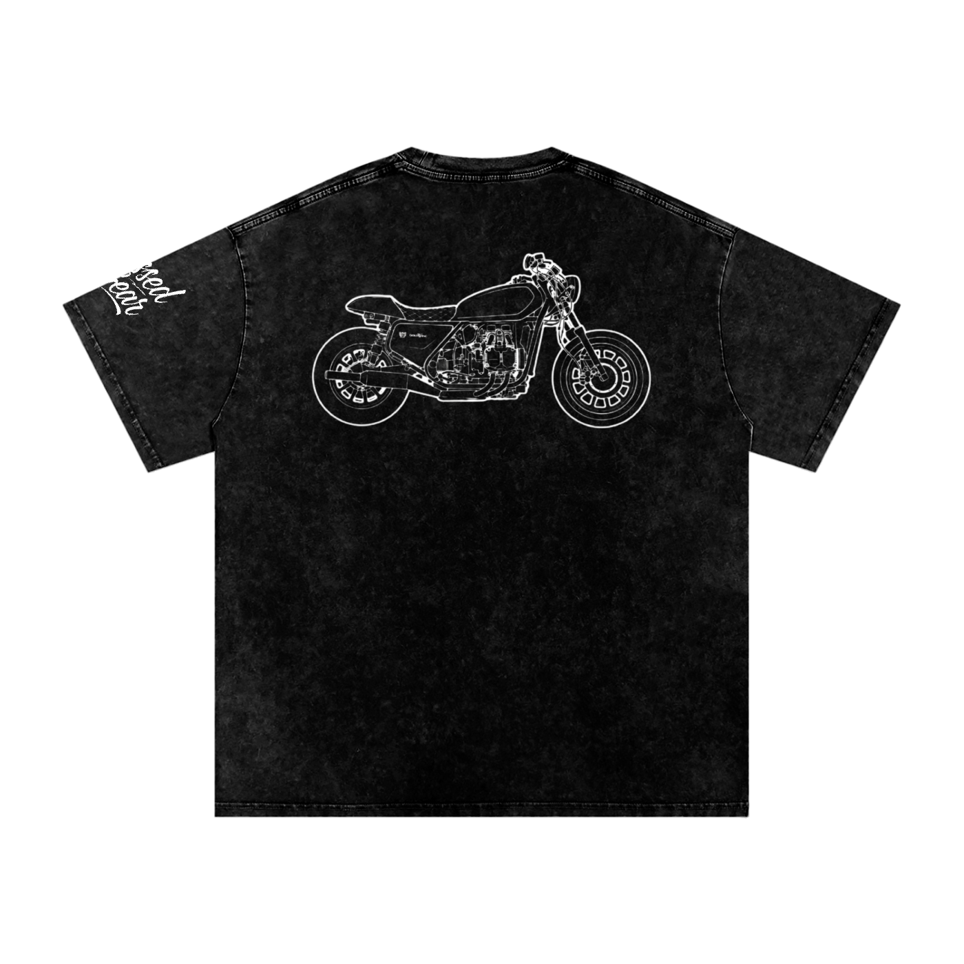 Vintage Café Racer Back  Oversized Cotton T-Shirt