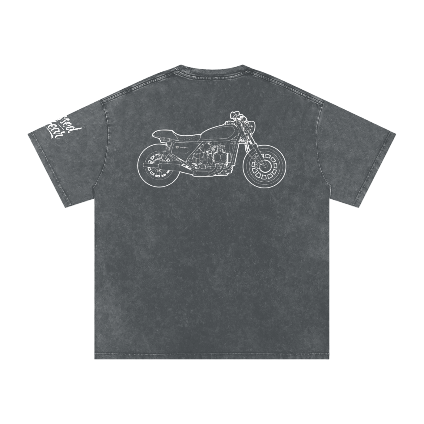 Vintage Café Racer Back  Oversized Cotton T-Shirt