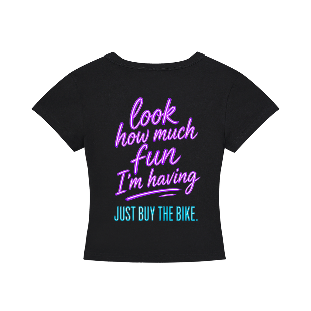 'JUST BUY THE BIKE' Women's Cropped T-Shirt