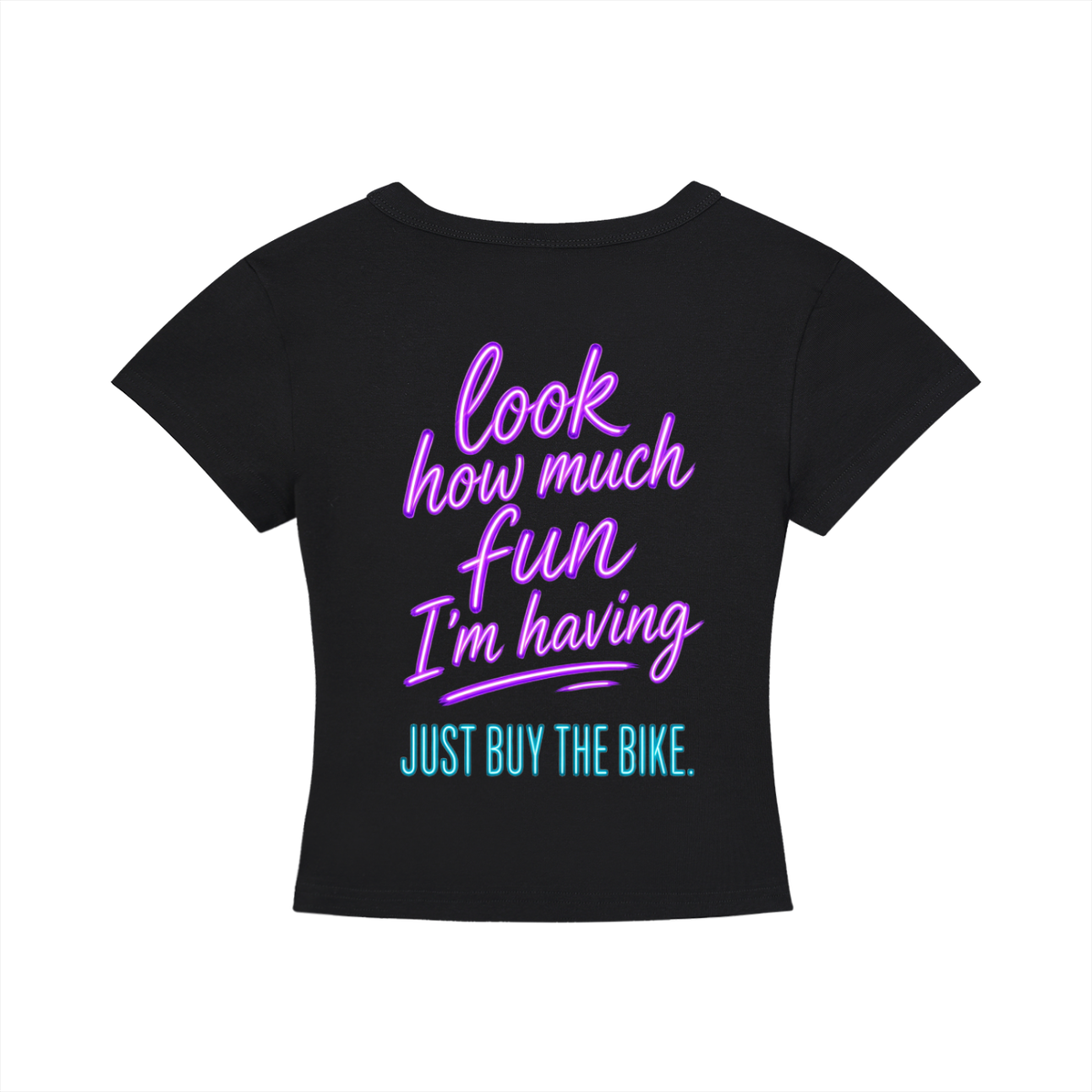 'JUST BUY THE BIKE' Women's Cropped T-Shirt